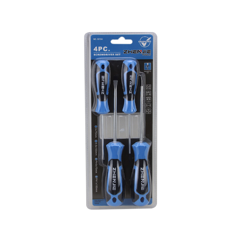 Set de 4 bucăți cu mâner cu design ergonomic și șurubelnițe Phillips