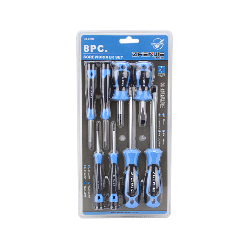 Set de 8 bucăți de șurubelniță cu mâner cu design ergonomic