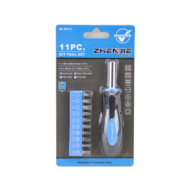 Set de biți cu clichet Phillips Pozidriv Torx 11 buc
