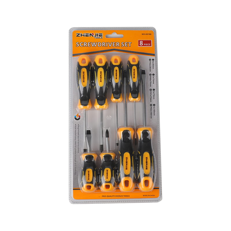 Set de șurubelnițe CRV CRV cu vârf magnetizat de 8 buc
