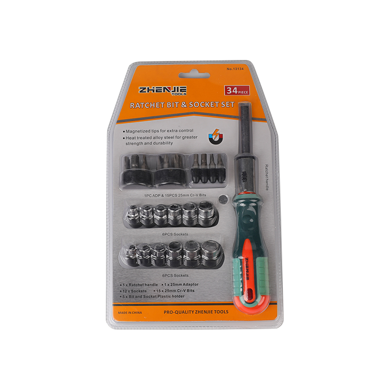 Set de biți pătrați cu clichet Phillips Torx, 34 buc