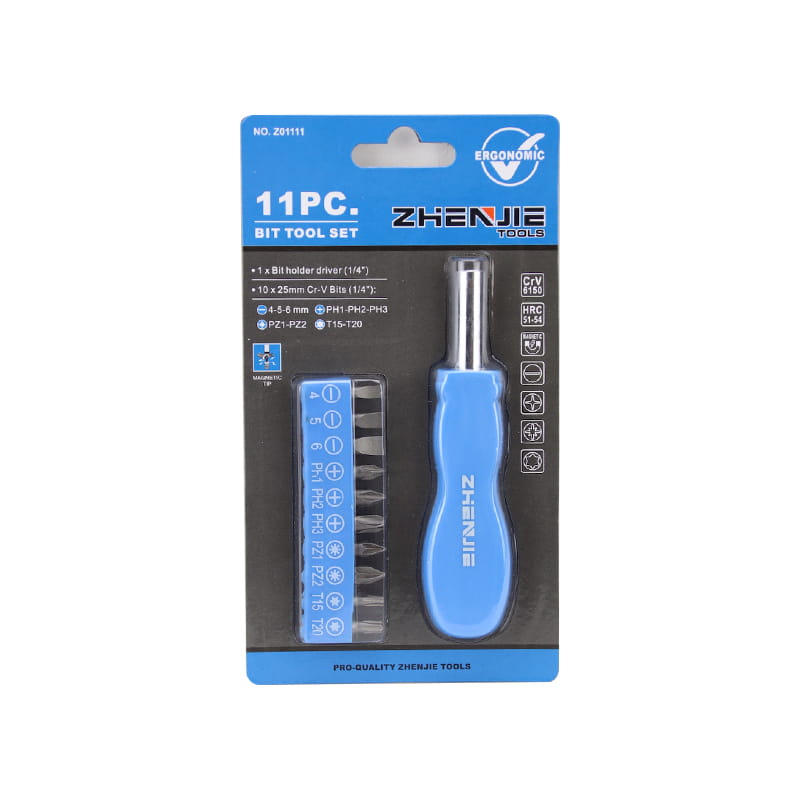 Set de șofer pentru unelte de mână cu vârf magnetic pentru 11 bucăți