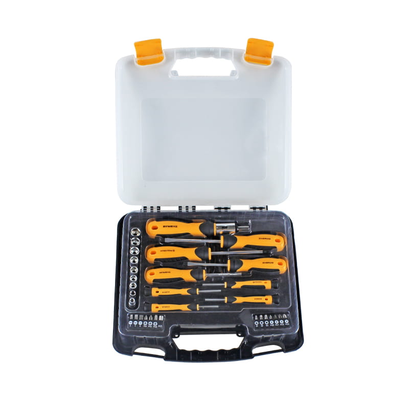 Ambalare cutie de plastic 32 buc set de șurubelnițe și priză