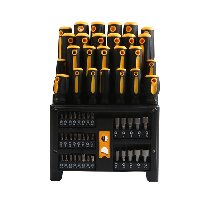 61 buc Raft din plastic și ambalaj cu blister dublu Set de șurubelnițe și piuliță