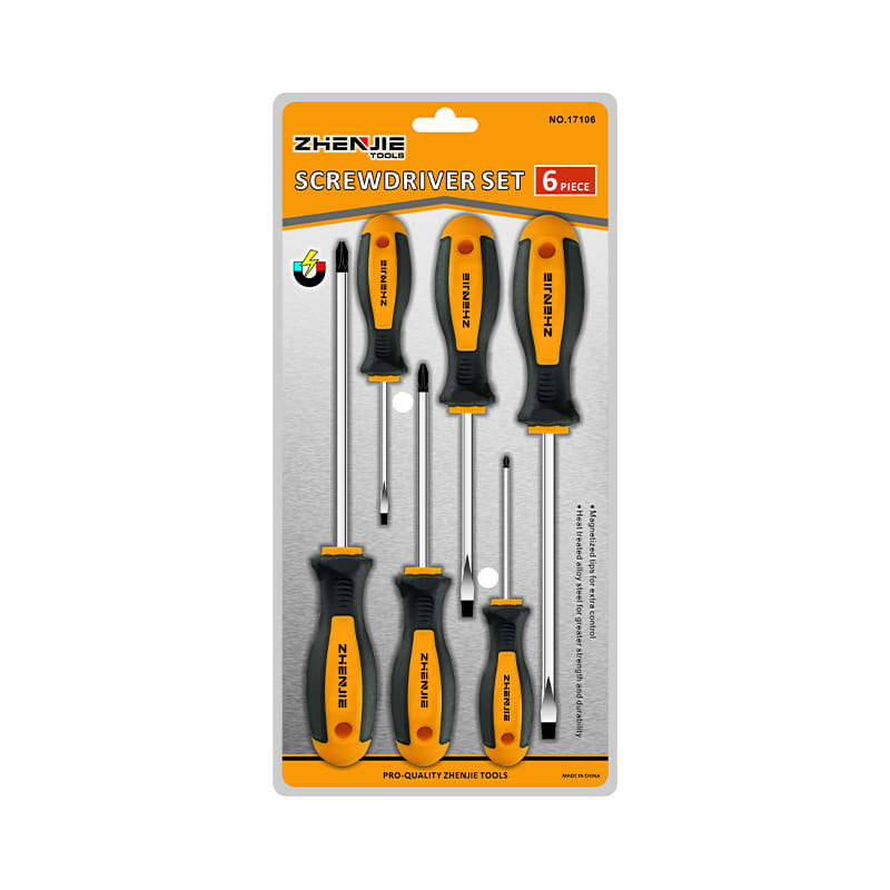 6 buc. Ambalare blister dublu Set de șurubelnițe CRV cu fante și Phillips