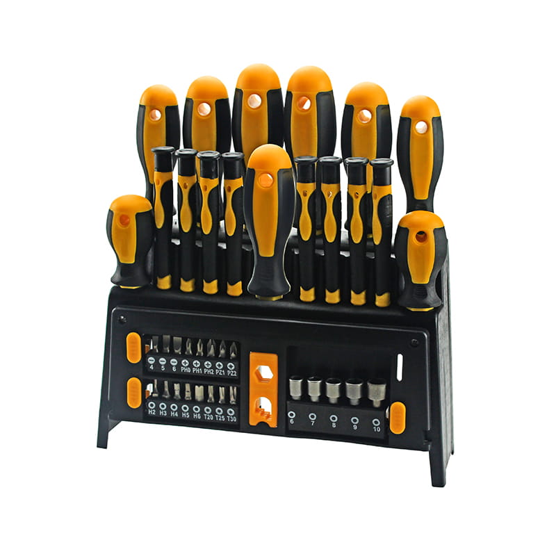 39 buc. Raft din plastic și ambalaj cu blister dublu Vârf magnetizat CRV Set șurubelniță și piuliță electrică