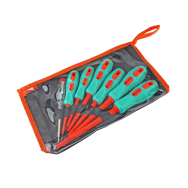 7 buc #0x75-#1x100-#2x150mm Set de șurubelnițe izolate Phillips