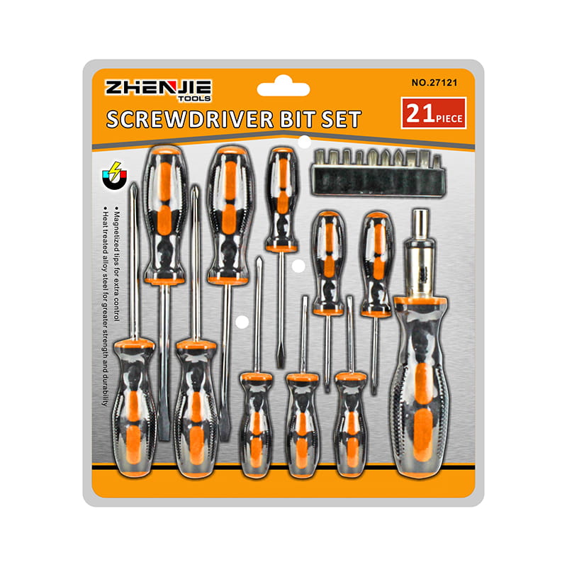 Set de șurubelnițe cu mâner moale, 21 buc 