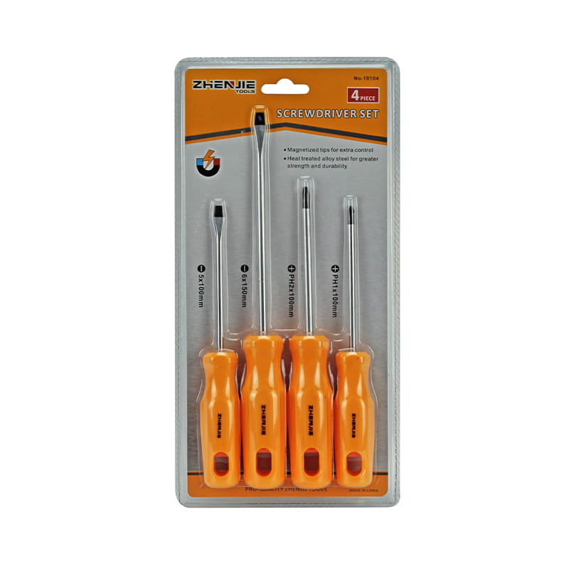 Set de șurubelnițe CRV cu mâner moale, 4 buc 