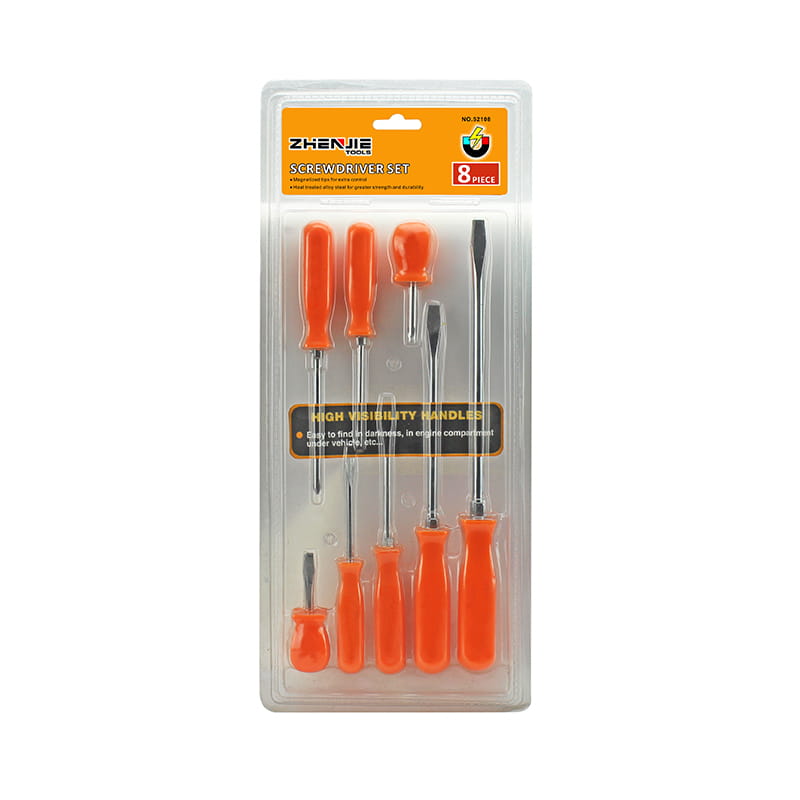 Set de șurubelnițe CRV cu mâner de 8 bucăți, proiectat ergonomic