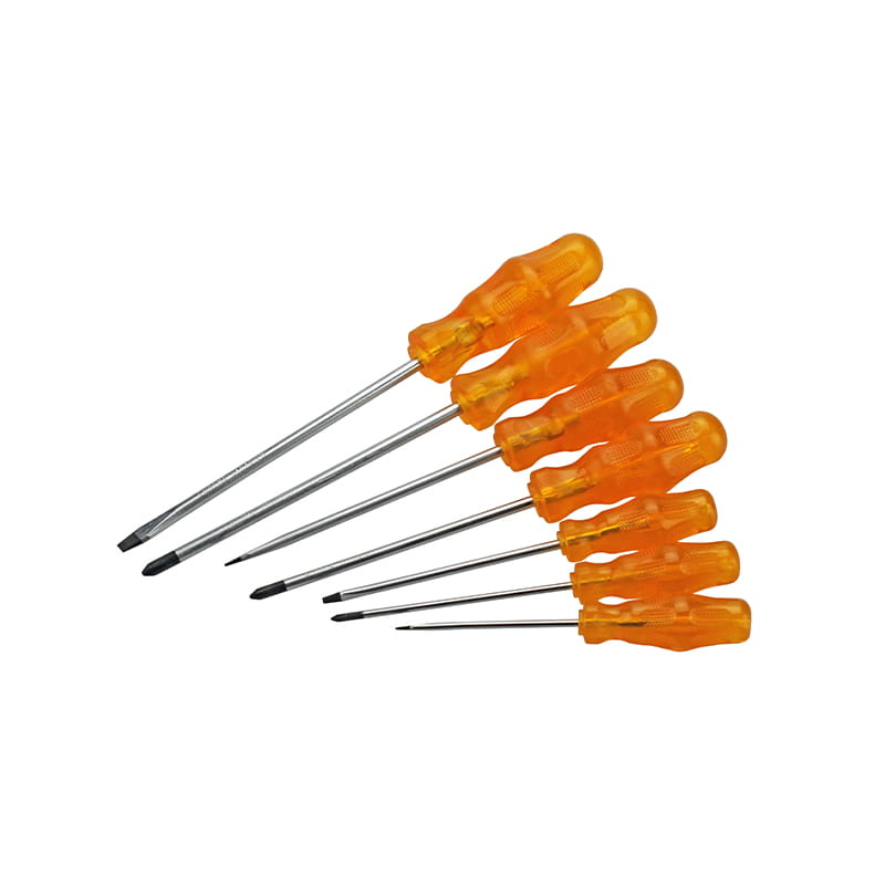 Set de șurubelnițe CRV cu mâner de 7 bucăți, proiectat ergonomic