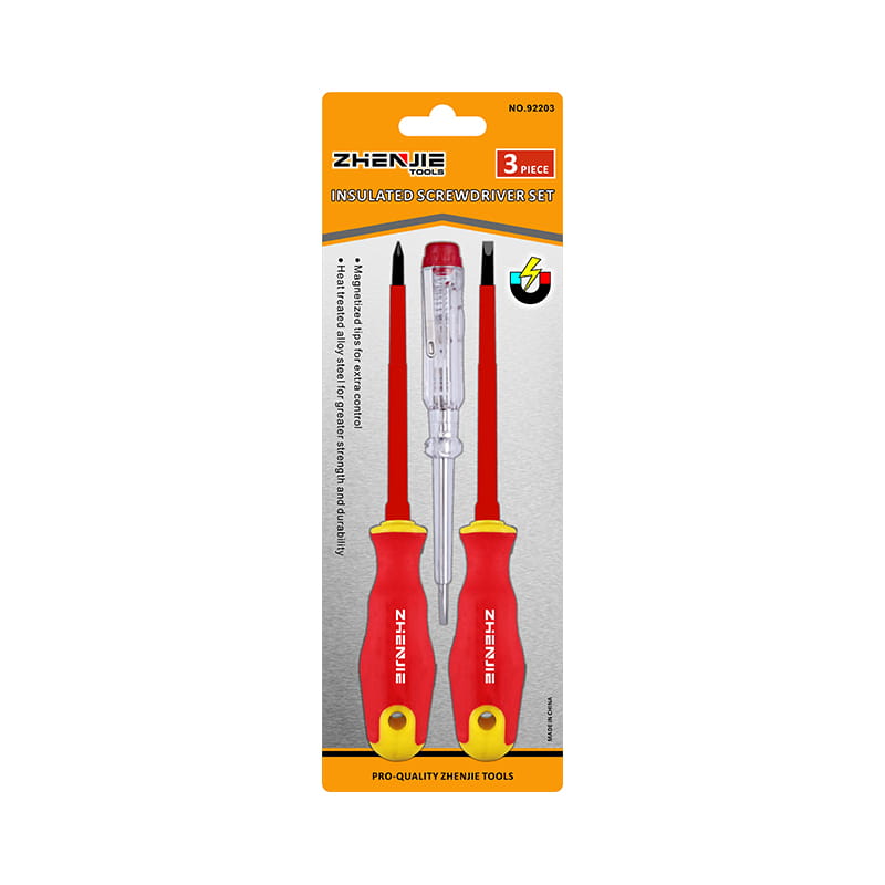 Set de șurubelnițe izolate CRV cu vârf crestat și Phillips magnetizat 3 buc