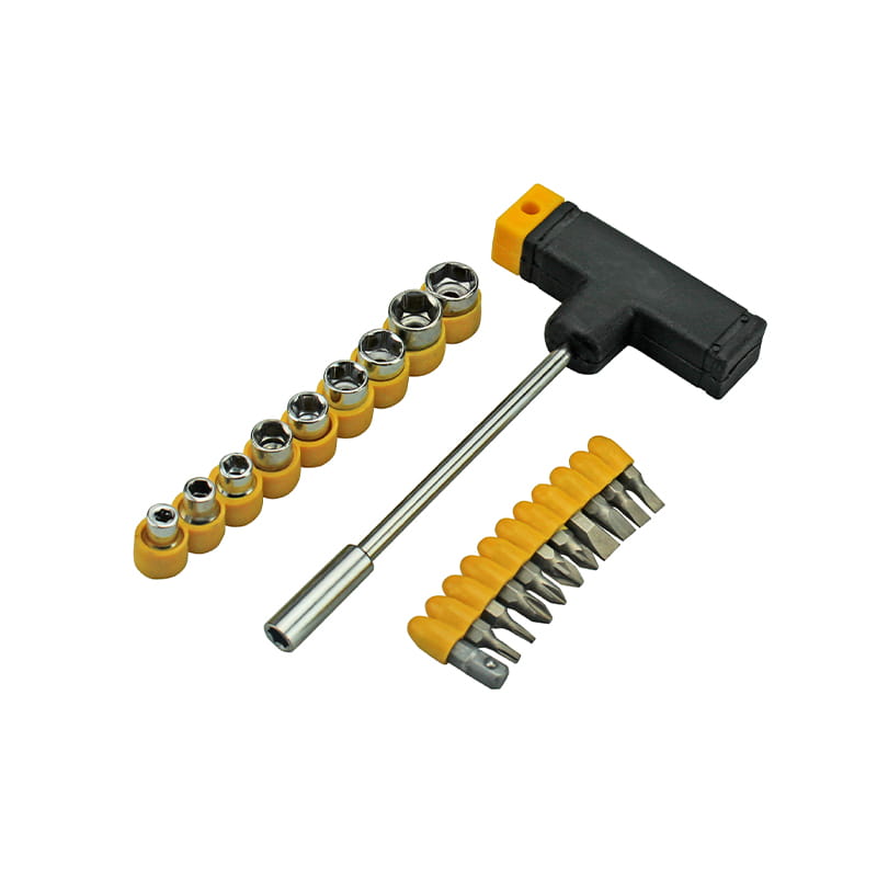 Set de prize și biți Pozidriv Phillips Torx, 21 buc