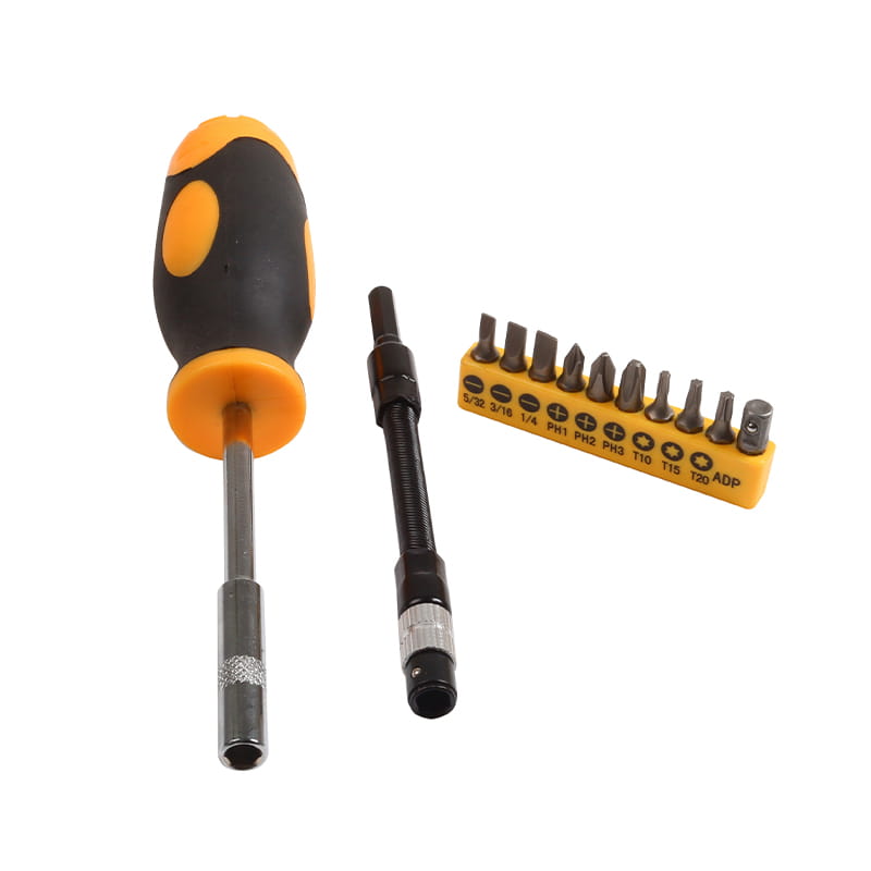 Set de biți Phillips Torx CRV cu fante cu tub flexibil de 12 buc