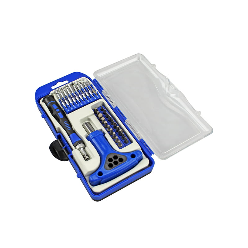 Set de biți CRV cu mâner cu clichet și mâner în T de 42 buc