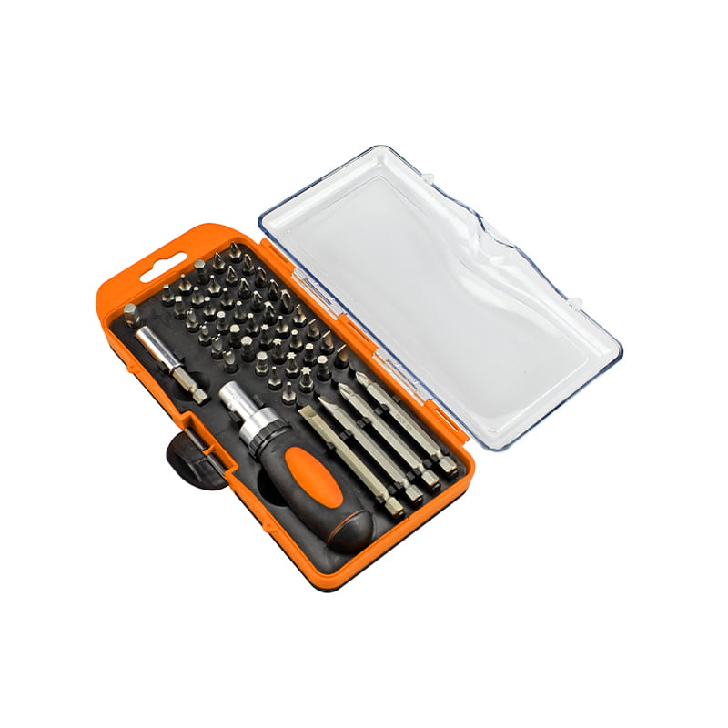 Set de biți CRV cu mâner cu clichet 49 buc