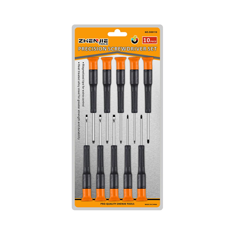 Set de șurubelnițe de precizie Phillips Torx CRV cu mâner cu design ergonomic, 10 buc.